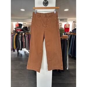 Frame Sailor Pocket Crop Cotton Blend Pants Size 26
